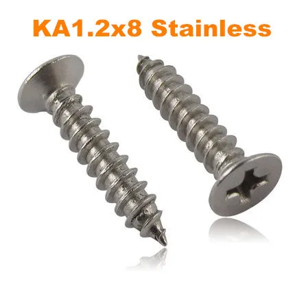 500pcs/lot m1.2*8 Stainless steel countersunk head philips self tapping screw / micro screw KA
500pcs/lot m1.2*8 Stainless steel countersunk head philips self tapping screw / micro screw KA