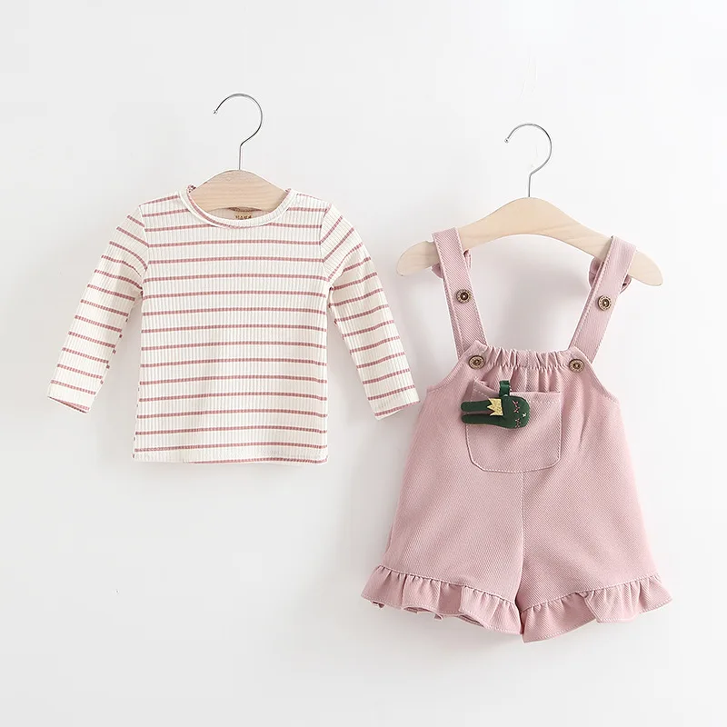 Toddler Girls Autumn Outfits Overall Pants and Stripes Tees 2pcs Sets Sweet Children Fashion Autumn Clothing
Toddler Girls Autumn Outfits Overall Pants and Stripes Tees 2pcs Sets Sweet Children Fashion Autumn Clothing