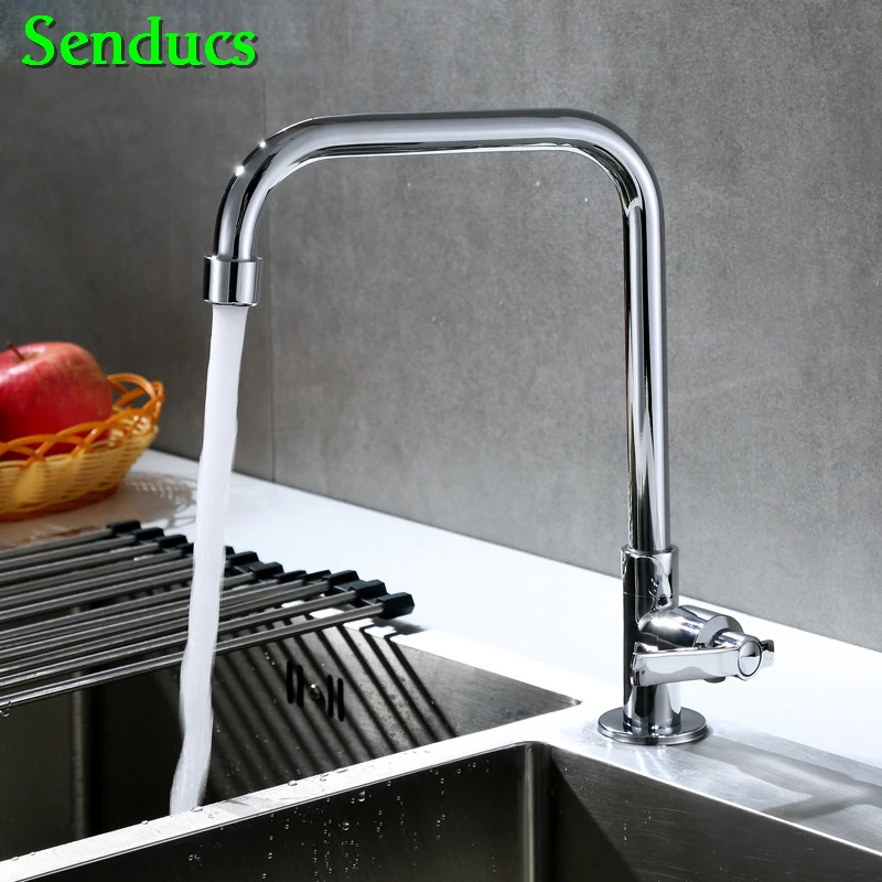 Senducs Single Cold Kitchen Faucet of Hing Quality Brass Cold Kitchen Sink Water Faucet Polished Chrome Single Cold Kitchen Tap
Senducs Single Cold Kitchen Faucet of Hing Quality Brass Cold Kitchen Sink Water Faucet Polished Chrome Single Cold Kitchen Tap