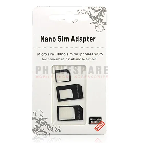 Адаптер для SIM карты CN + Noosy Nano 4 в 1 адаптер micro sim с ключом извлечения розничная
