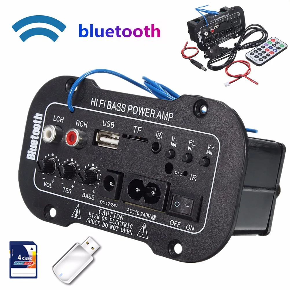 5 inch Car Bluetooth Amplifier HiFi Bass Power AMP Stereo Digital Amplifier USB TF Remote For Car Home Accessories Hot Sale
5 inch Car Bluetooth Amplifier HiFi Bass Power AMP Stereo Digital Amplifier USB TF Remote For Car Home Accessories Hot Sale