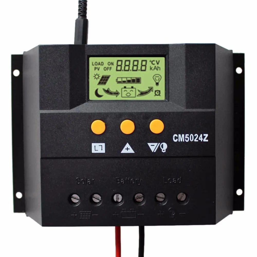 Wide LCD Display Current 50A Solar Controller Intelligent Identification Solar Panel Battery Charging Regulator 12V/24V
Wide LCD Display Current 50A Solar Controller Intelligent Identification Solar Panel Battery Charging Regulator 12V/24V