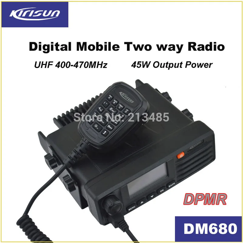 KIRISUN DM680 dPMR UHF 400-470 МГц мобильное радио 256 каналов 45 Вт аналоговая и dPMR цифровая Автомобильная радиостанция
KIRISUN DM680 dPMR UHF 400-470 МГц мобильное радио 256 каналов 45 Вт аналоговая и dPMR цифровая Автомобильная радиостанция
