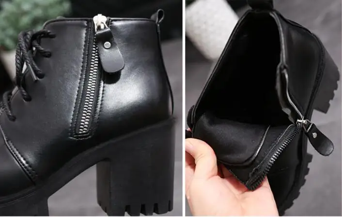 Autumn Winter Women High Heels Shoes Female Thick British Wind Short Boots Platform Pu Leather Ladies Ankle Boots Martin Boots
Autumn Winter Women High Heels Shoes Female Thick British Wind Short Boots Platform Pu Leather Ladies Ankle Boots Martin Boots
