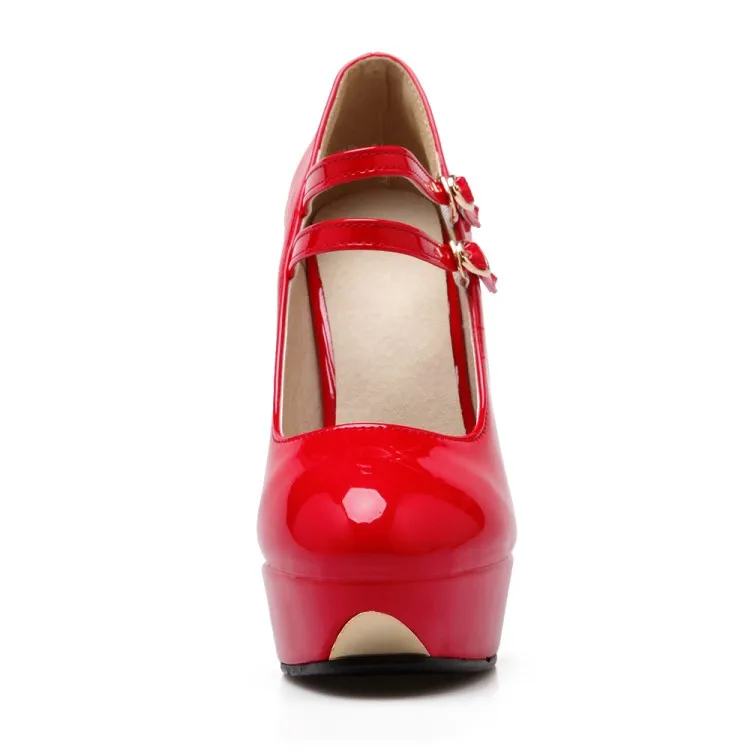 XJRHXJR New Red Black Women Patent Leather Pumps Sexy Platform High Heels Elegant Bridal Shoes Ankle Buckle Stiletto Shoes Beige
XJRHXJR New Red Black Women Patent Leather Pumps Sexy Platform High Heels Elegant Bridal Shoes Ankle Buckle Stiletto Shoes Beige