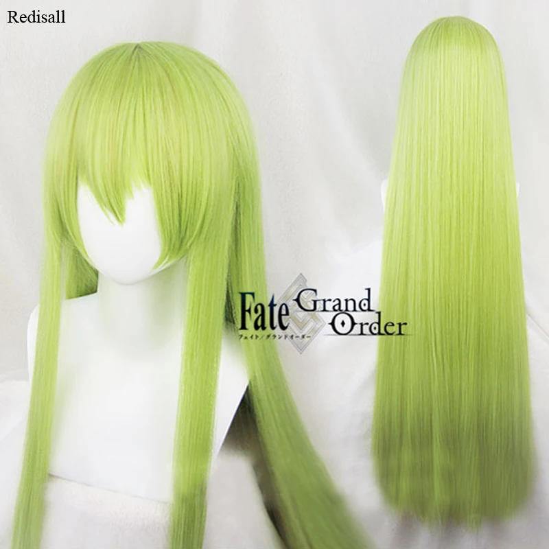 FGO Fate/большой заказ Enkidu зеленый парик Косплей Длинные прямые синтетические