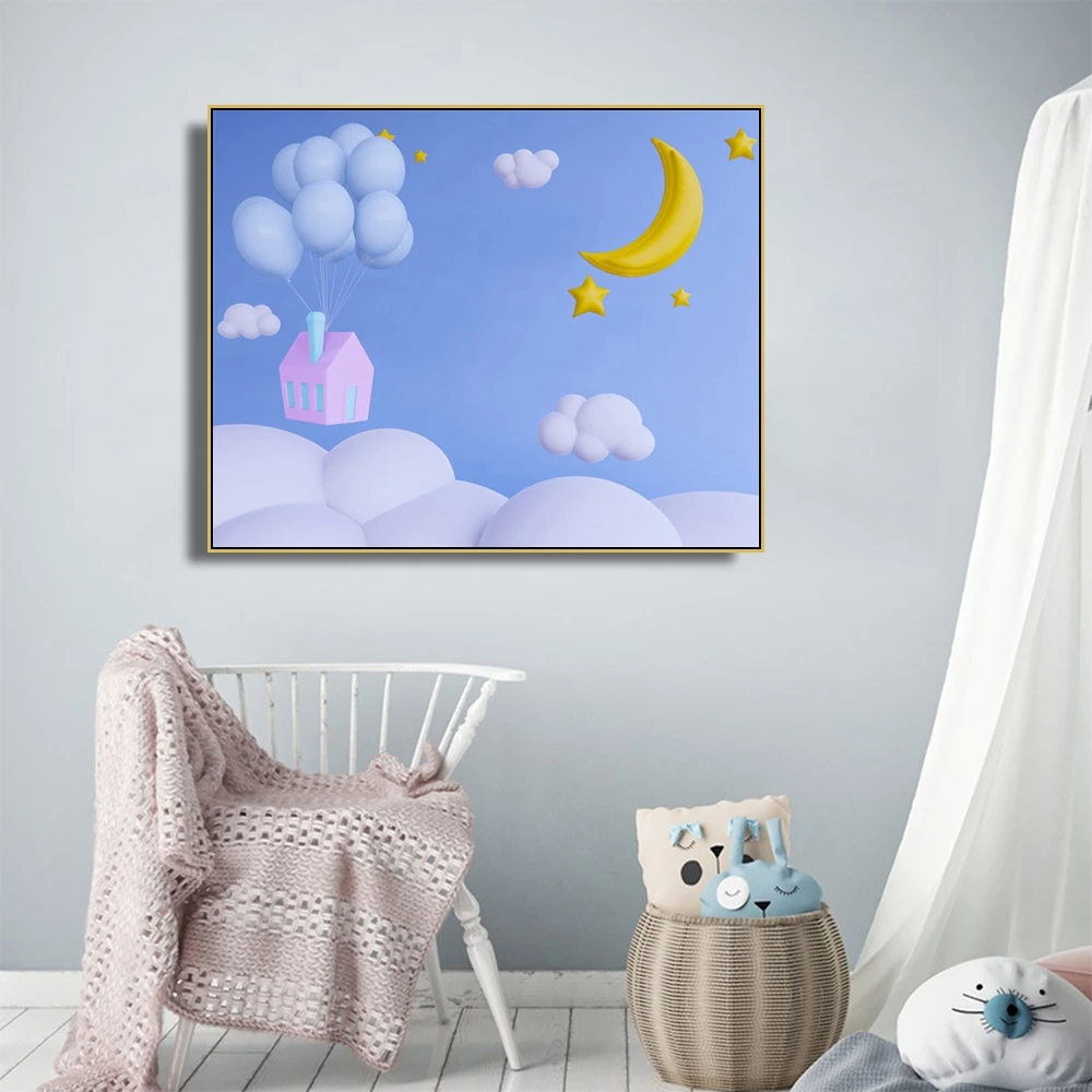 UP Cartoon Kids Wall Picture Poster & Print Cloudy Night Balloons Baby Room Canvas Painting Calligraphy Children Wall Art Mural
UP Cartoon Kids Wall Picture Poster & Print Cloudy Night Balloons Baby Room Canvas Painting Calligraphy Children Wall Art Mural
