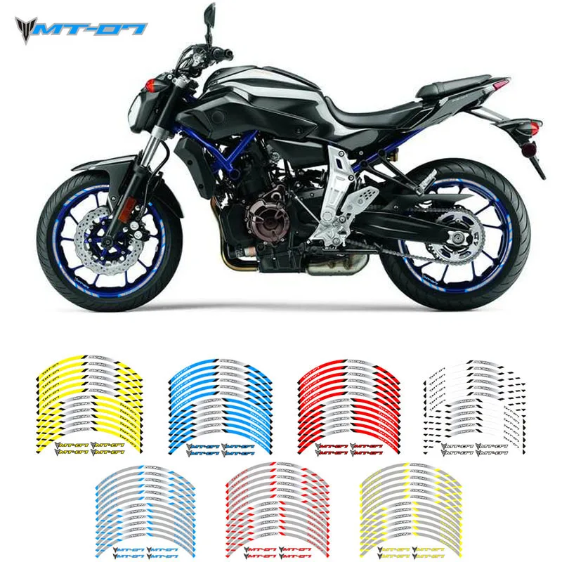 Motorcycle front and rear wheels Edge Outer Rim Sticker Reflective Stripe Wheel Decals For YAMAHA MT-07
Motorcycle front and rear wheels Edge Outer Rim Sticker Reflective Stripe Wheel Decals For YAMAHA MT-07