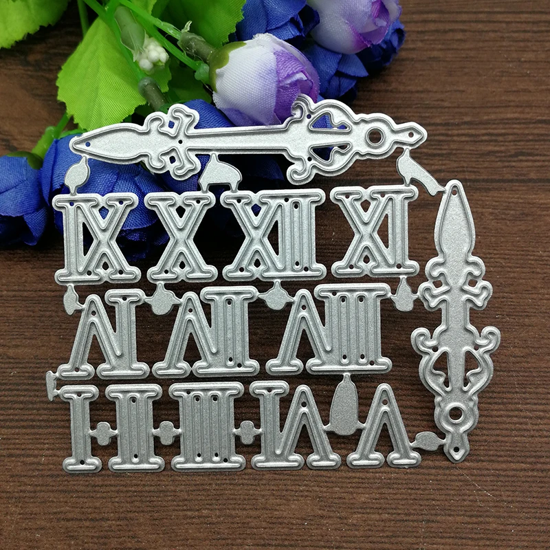 Декоративные трафареты для скрапбукинга часы с цифрами и металлические режущие