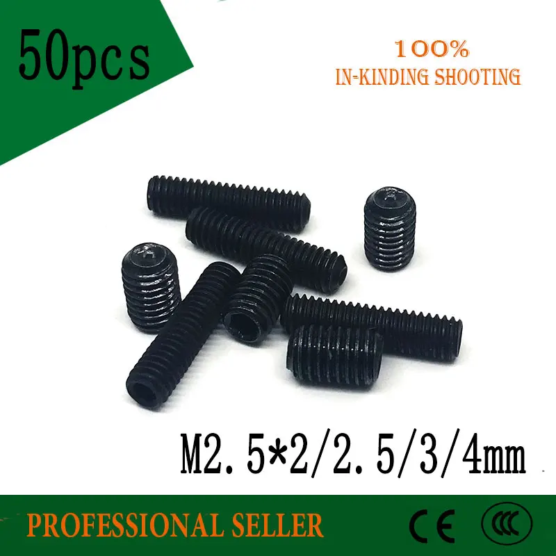 50pcs M2.5 *2 2.5 3 4 mm Hex Fastener Socket cap head black Screw metric Thread groove Headless Nuts Carbon Steel Screws
50pcs M2.5 *2 2.5 3 4 mm Hex Fastener Socket cap head black Screw metric Thread groove Headless Nuts Carbon Steel Screws