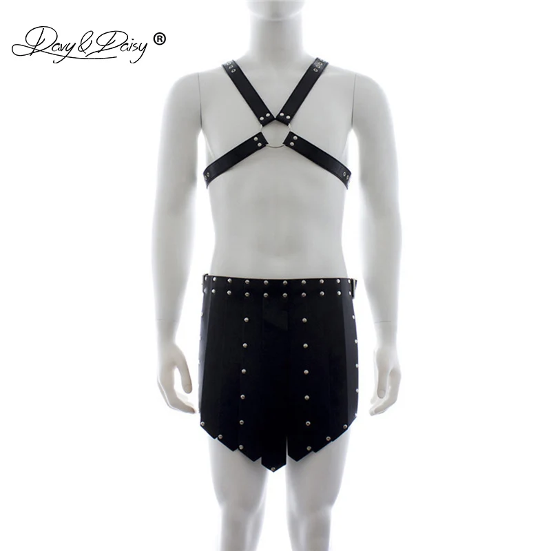 DAVYDAISY Men Sexy Set PU Leather Harness Belt Open Bust Crop Top Skirts Gay Fetish Bandage Exotic Pants Sexy Lingerie PA501
DAVYDAISY Men Sexy Set PU Leather Harness Belt Open Bust Crop Top Skirts Gay Fetish Bandage Exotic Pants Sexy Lingerie PA501