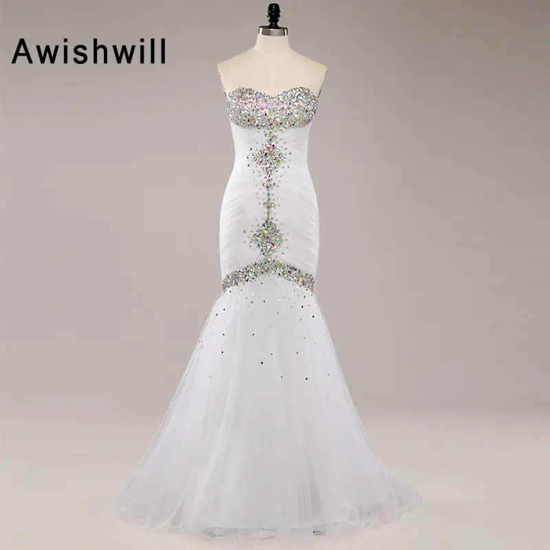Real Pictures Sweetheart Neck Lace-up Back Beadings Tulle Elegant Women Formal Gowns Long Mermaid Prom Dress 2020
Real Pictures Sweetheart Neck Lace-up Back Beadings Tulle Elegant Women Formal Gowns Long Mermaid Prom Dress 2020