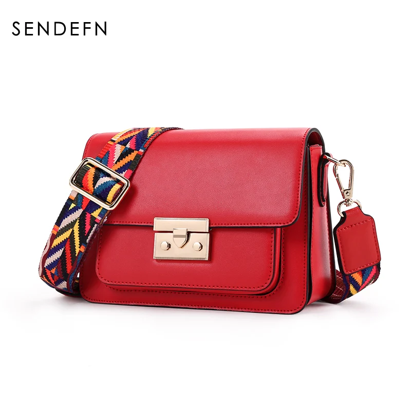 SENDEFN Korean version of the Messenger bag ladies casual bag leather shoulder bag female wide shoulder strap small square bag
SENDEFN Korean version of the Messenger bag ladies casual bag leather shoulder bag female wide shoulder strap small square bag