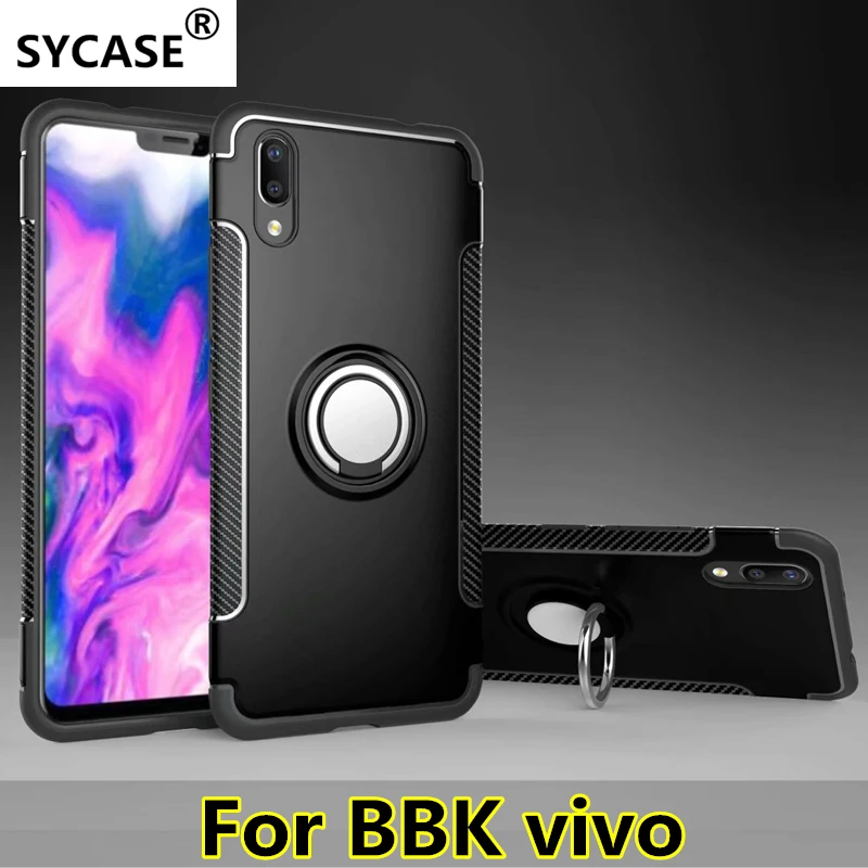Фото Sycase для vivo X9 X9S X20 плюс X21 UD V7 V9 Y75 Y85 Z1 Гибридный Силиконовый ПК чехол Броня с