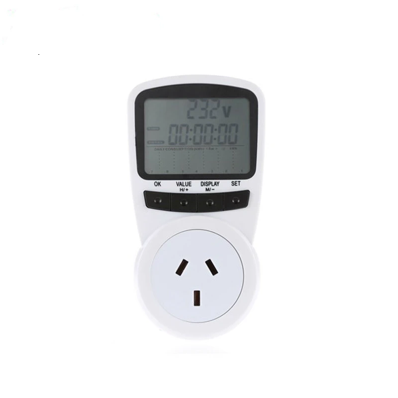 LCD AU Plug Socket Energy Meter Electricity Watt Voltage Amps Usage Frequency Monitor Analyzer Power Manage
LCD AU Plug Socket Energy Meter Electricity Watt Voltage Amps Usage Frequency Monitor Analyzer Power Manage