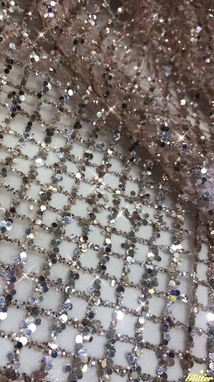 African French tulle lace fabric SYJ-10224 glued glitter lace fabric with sequins for wedding dress
African French tulle lace fabric SYJ-10224 glued glitter lace fabric with sequins for wedding dress