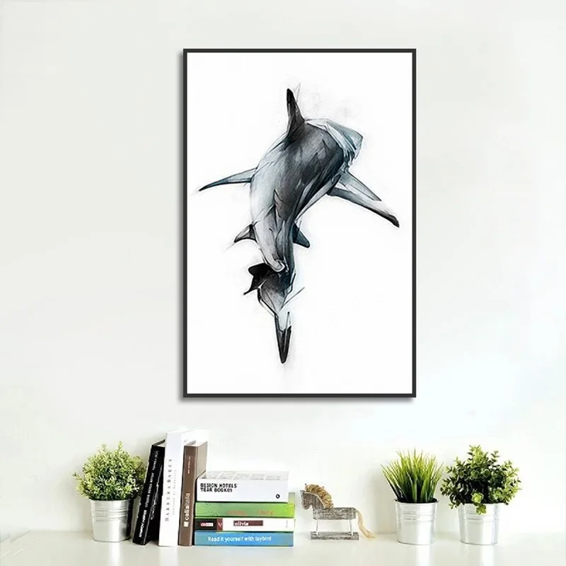Abstract Ink Shark Back Painting Nordic Decoration Home Posters and Prints Minimalist Canvas Wall Art Pictures for Living Room
Abstract Ink Shark Back Painting Nordic Decoration Home Posters and Prints Minimalist Canvas Wall Art Pictures for Living Room