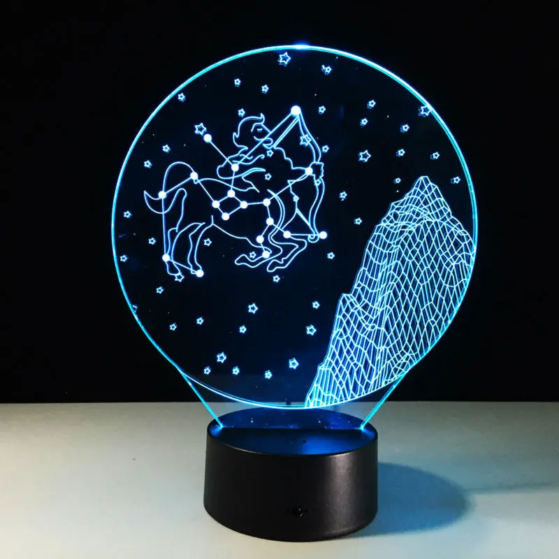 Sagittarius 3D Lamp Twelve Constellations LED Decorative Table Lamp USB Novelty Night Lights As Birthday Party Presents 7 Colors
Sagittarius 3D Lamp Twelve Constellations LED Decorative Table Lamp USB Novelty Night Lights As Birthday Party Presents 7 Colors