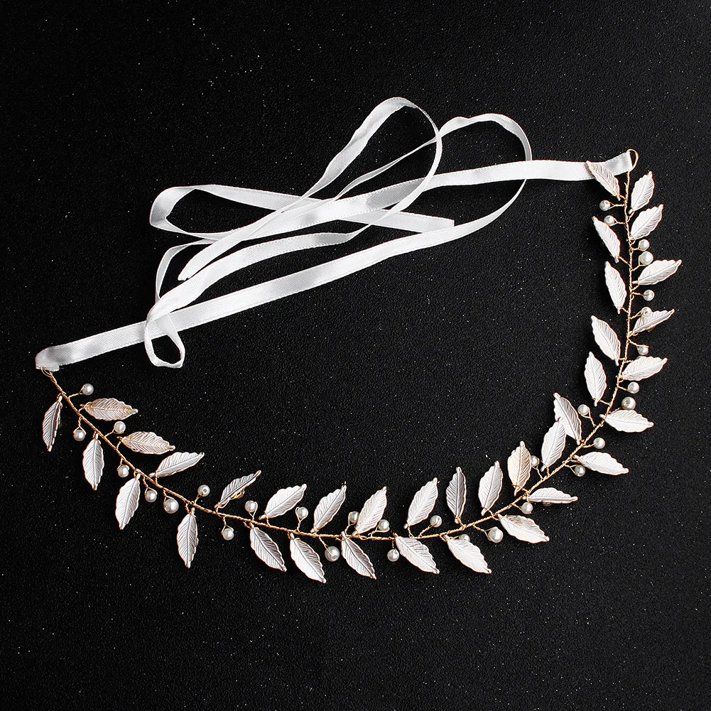 SSYFashion New Bride Headband Handmade Simple Gold Leaf Pearl Inlay Headwear Wedding Jewelry Hair Accessories for Women
SSYFashion New Bride Headband Handmade Simple Gold Leaf Pearl Inlay Headwear Wedding Jewelry Hair Accessories for Women