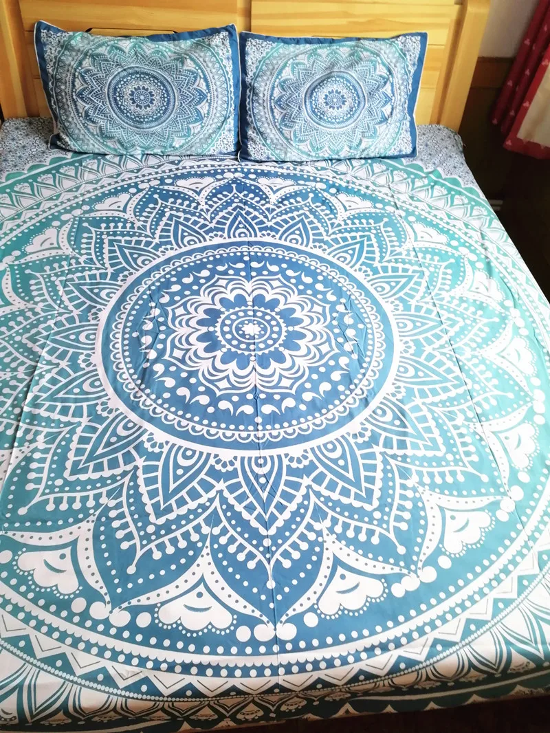 Bohemian Bed Cover 3d boho Mandala printing bed sheet With Pillow Case Indian Home Decor Bedspread tapestry Wholesale Hot
Bohemian Bed Cover 3d boho Mandala printing bed sheet With Pillow Case Indian Home Decor Bedspread tapestry Wholesale Hot