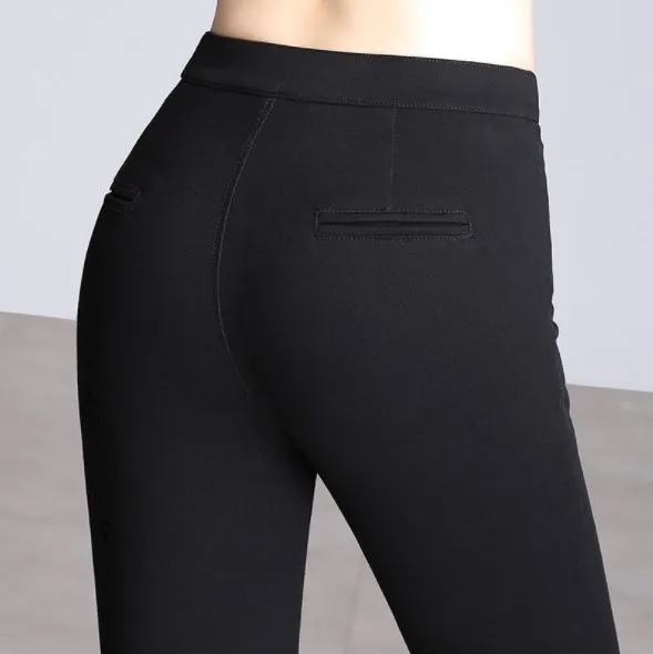 Cotton Spandex Black Blue Skinny Pencil Pants for Women Spring Autumn Plus Size Stretch Pants High Waisted Legging Femme Pockets
Cotton Spandex Black Blue Skinny Pencil Pants for Women Spring Autumn Plus Size Stretch Pants High Waisted Legging Femme Pockets