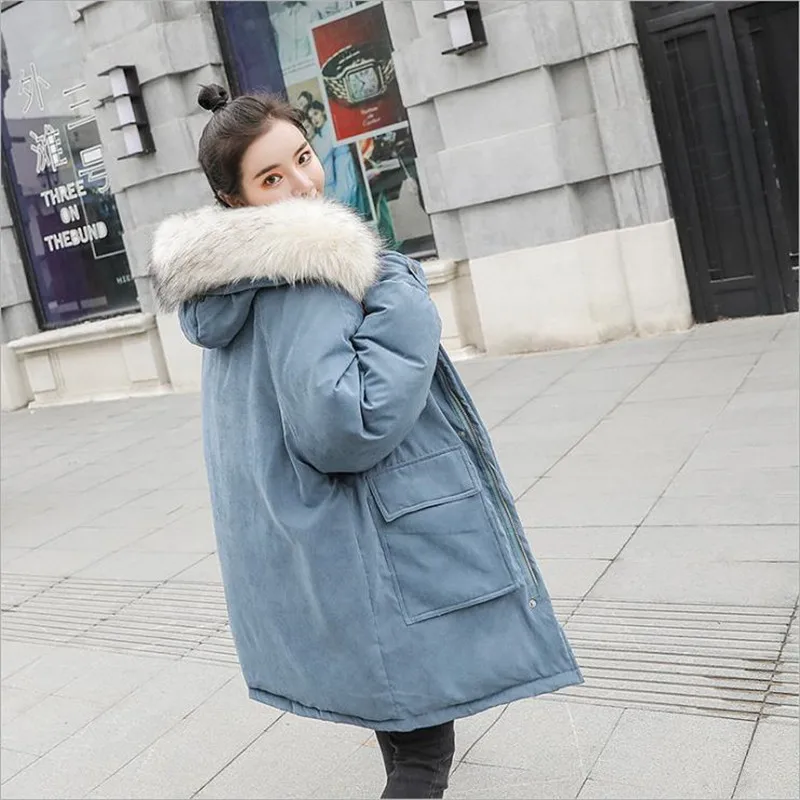 Fashion Plus Size Loose Warm Winter Jacket Women Hooded Fur Coat Down Parkas Long Cotton Padded Jacket Female 2019 New CM988
Fashion Plus Size Loose Warm Winter Jacket Women Hooded Fur Coat Down Parkas Long Cotton Padded Jacket Female 2019 New CM988