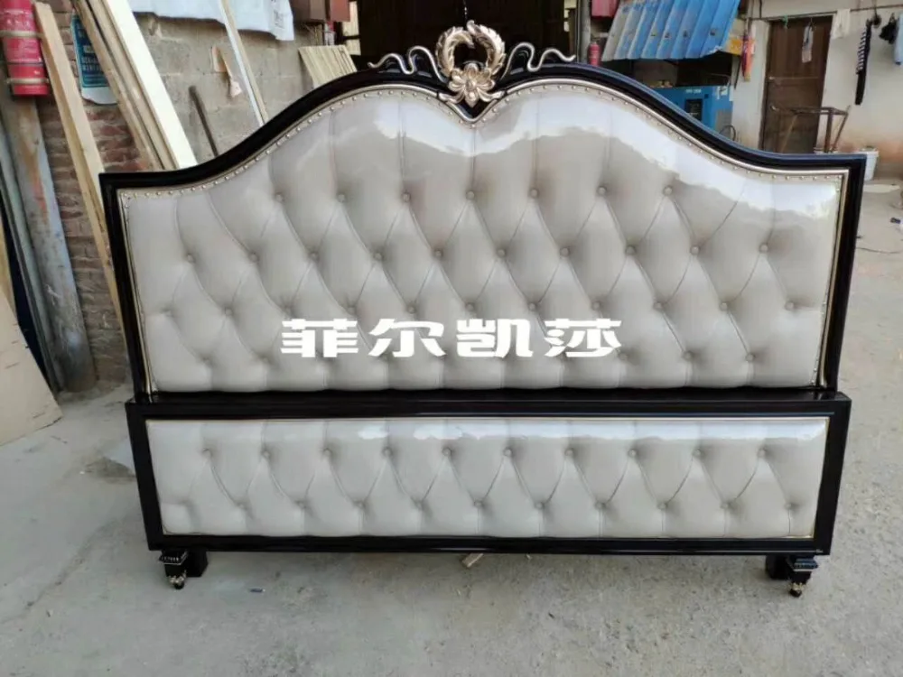 modern european solid wood bed Fashion Carved leather french bedroom furniture FEKS002
modern european solid wood bed Fashion Carved leather french bedroom furniture FEKS002