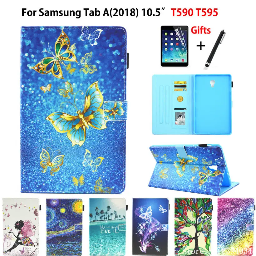 Модный чехол с принтом для Samsung Galaxy Tab A A2 2018 10,5 дюйма, T590 T595 T597, искусственная кожа, чехол-подставка + пленка + ручка
Модный чехол с принтом для Samsung Galaxy Tab A A2 2018 10,5 дюйма, T590 T595 T597, искусственная кожа, чехол-подставка + пленка + ручка