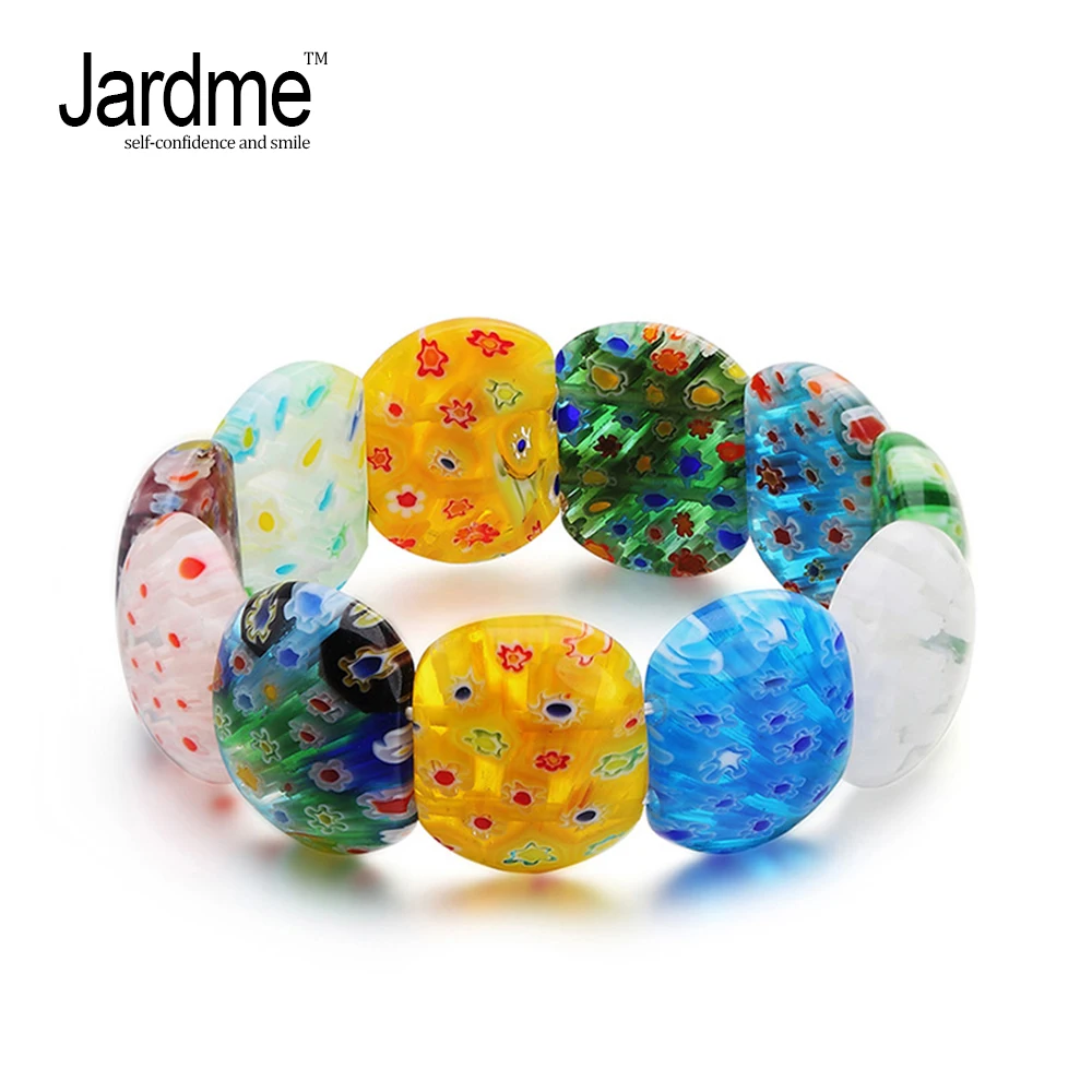 Jardme Millefiori муранское стекло ali moda браслет для женщин Вдохновение Браслет Из Бисера