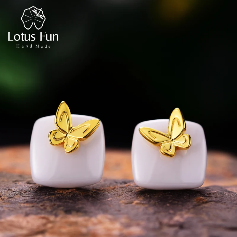 Lotus Fun Real 925 Sterling Silver Natural Ceramics Creative Handmade Fine Jewelry Lovely Butterfly Stud Earrings for Women
Lotus Fun Real 925 Sterling Silver Natural Ceramics Creative Handmade Fine Jewelry Lovely Butterfly Stud Earrings for Women