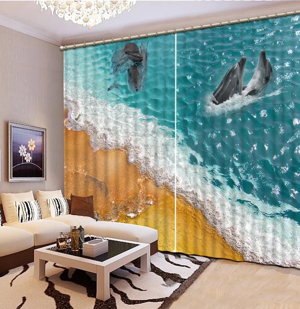 3d curtains Dolphin ocean 3D Window Curtains For Bedding room Curtains for living room Home Decoration
3d curtains Dolphin ocean 3D Window Curtains For Bedding room Curtains for living room Home Decoration