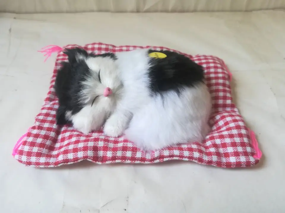 black&white sleeping cat with mat model polyethylene&furs sounds miaow cat about 12x10cm prop,decoration gift b0567
black&white sleeping cat with mat model polyethylene&furs sounds miaow cat about 12x10cm prop,decoration gift b0567
