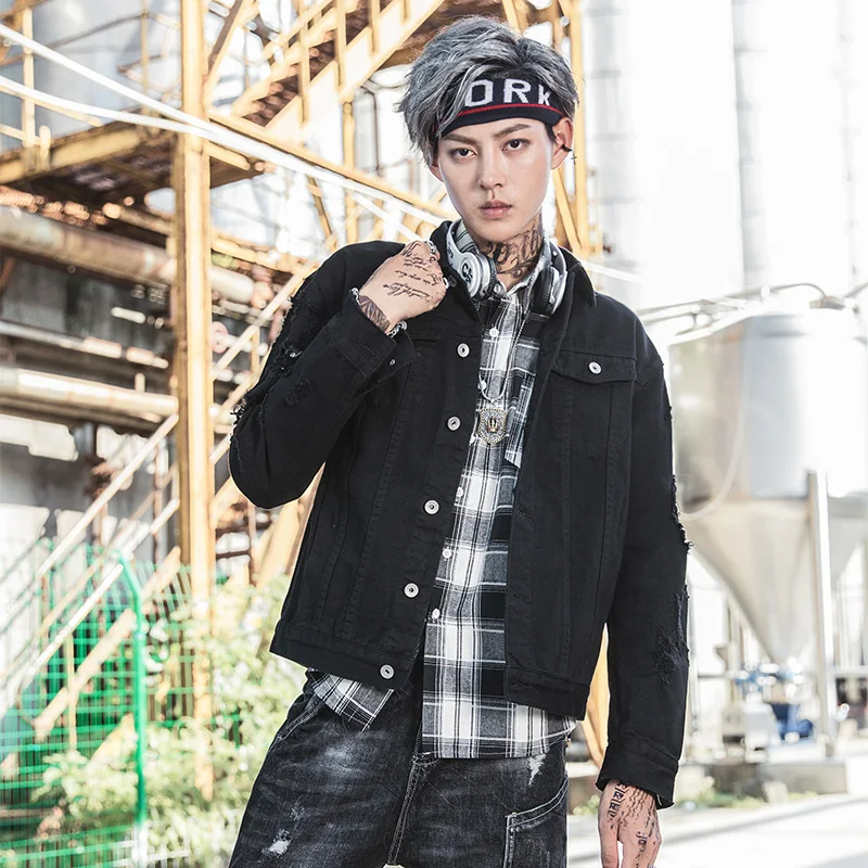 Super Handsome Couple Denim Jacket Fashion Street Style Brokean Hole Jacket Spring and Autumn Casual Mens Coat
Super Handsome Couple Denim Jacket Fashion Street Style Brokean Hole Jacket Spring and Autumn Casual Mens Coat