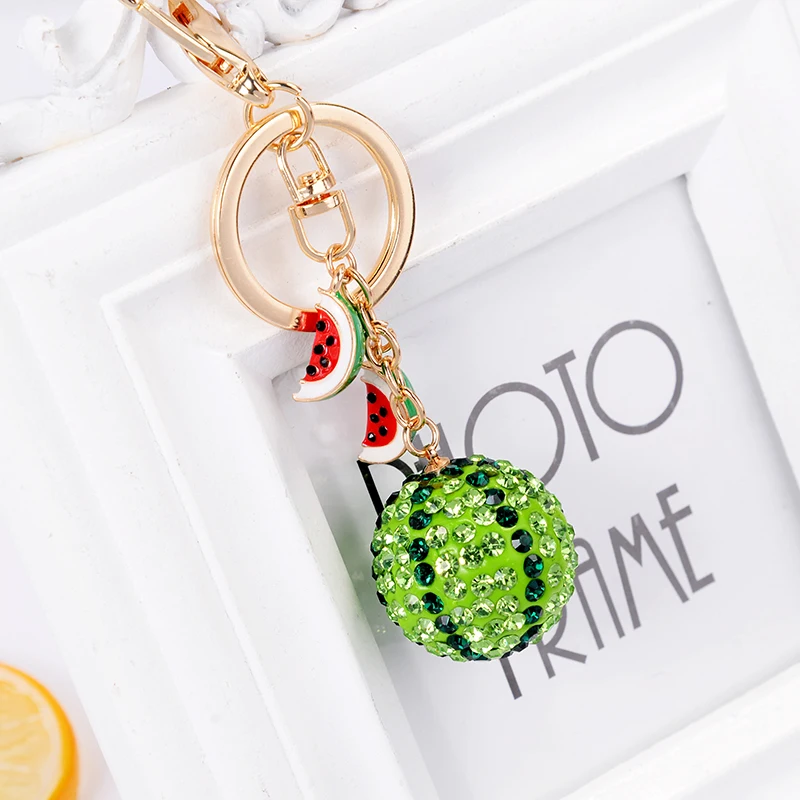 Fashion Watermelon Ball Key Chain Ring Pendant Zinc Alloy Keychain keyring for Women Bag Key Holder Accessory CH996
Fashion Watermelon Ball Key Chain Ring Pendant Zinc Alloy Keychain keyring for Women Bag Key Holder Accessory CH996