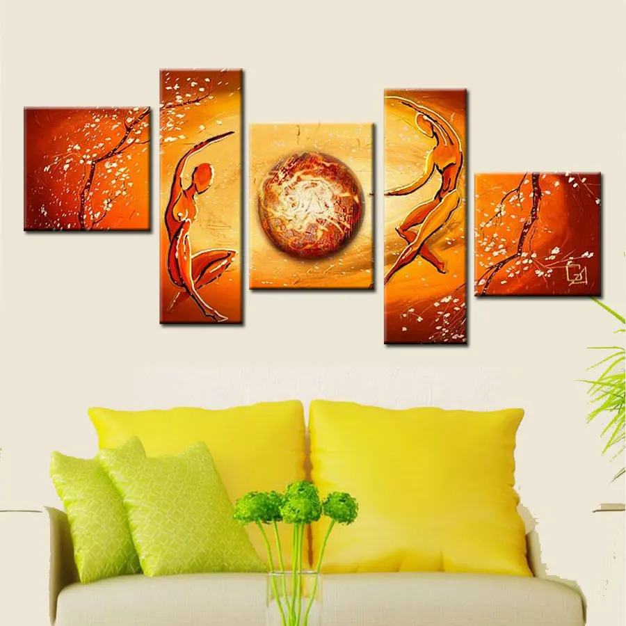 Hand made abstract figure painting modern decorative wall painting on canvas yellow wall pictures for living room
Hand made abstract figure painting modern decorative wall painting on canvas yellow wall pictures for living room