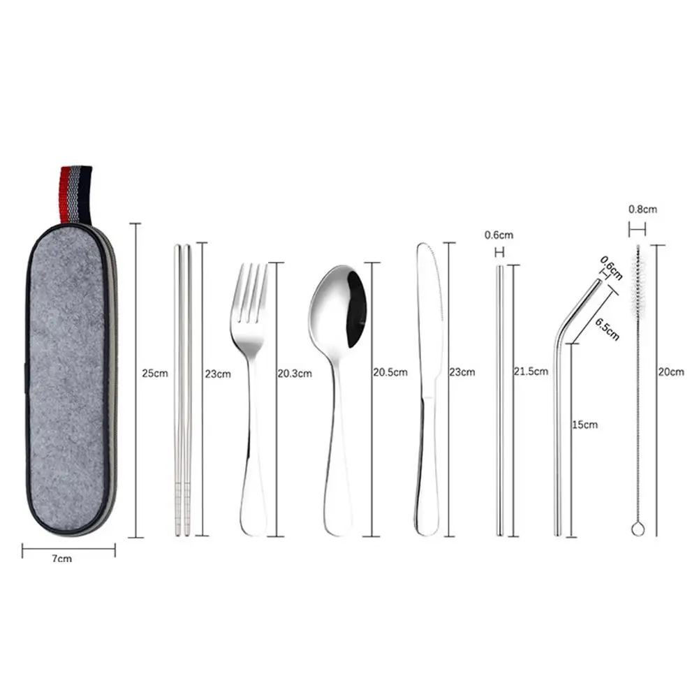 8Pcs Portable Flatware Stainless Set Silverware Travel Utensils Set With Case Straw Cutlery Set Chopsticks Fork Spoon Set
8Pcs Portable Flatware Stainless Set Silverware Travel Utensils Set With Case Straw Cutlery Set Chopsticks Fork Spoon Set