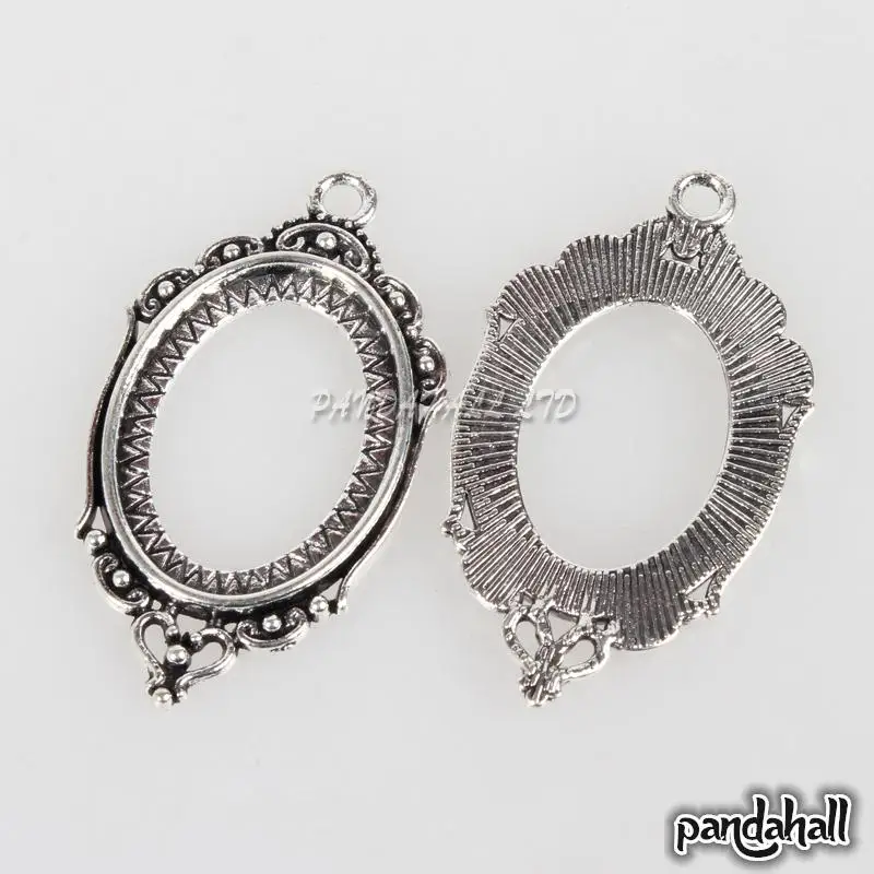 10pcs Vintage Tibetan Style Alloy Pendant Cabochon Bezel Settings Antique Silver Color Oval 42x23x2mm Hole: 3mm
10pcs Vintage Tibetan Style Alloy Pendant Cabochon Bezel Settings Antique Silver Color Oval 42x23x2mm Hole: 3mm