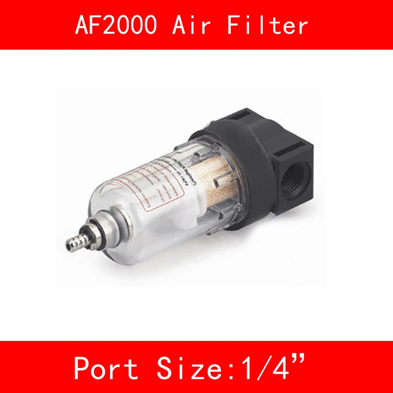 AF2000 Air Filter Port 1/4" Pneumatic Parts Air Filter Accessory Source Treatment Unit for Compressor Oil Water Separation
AF2000 Air Filter Port 1/4" Pneumatic Parts Air Filter Accessory Source Treatment Unit for Compressor Oil Water Separation