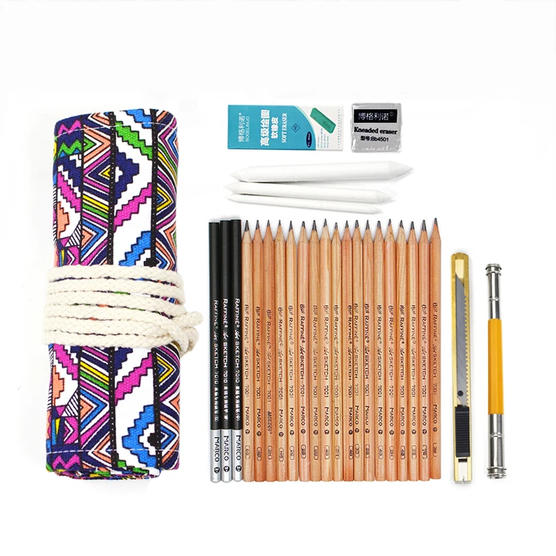 72 Holes National Bag+Marco Pencil+Marco Charcoal+4B Solf Eraser +Kneaded Eraser+Double-edged Pencil Extender+Paper Eraser Set
72 Holes National Bag+Marco Pencil+Marco Charcoal+4B Solf Eraser +Kneaded Eraser+Double-edged Pencil Extender+Paper Eraser Set