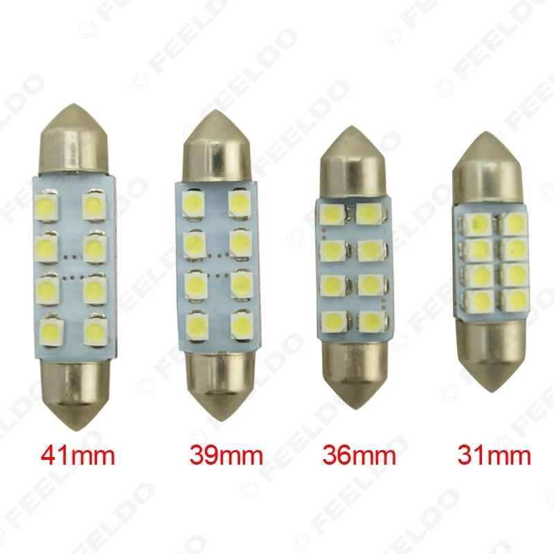 FEELDO 20Pcs White 31mm/36mm/39mm/41mm 1210/3528 8SMD Car Interior Light Festoon Dome LED Bulb
FEELDO 20Pcs White 31mm/36mm/39mm/41mm 1210/3528 8SMD Car Interior Light Festoon Dome LED Bulb