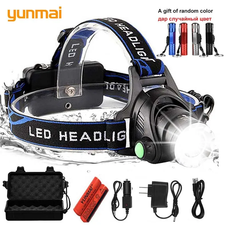 YUNMAI 8000LM T6/L2 Led Headlamp Zoomable Headlight Waterproof Head Torch flashlight Head lamp Fishing Hunting Light add a gift
YUNMAI 8000LM T6/L2 Led Headlamp Zoomable Headlight Waterproof Head Torch flashlight Head lamp Fishing Hunting Light add a gift
