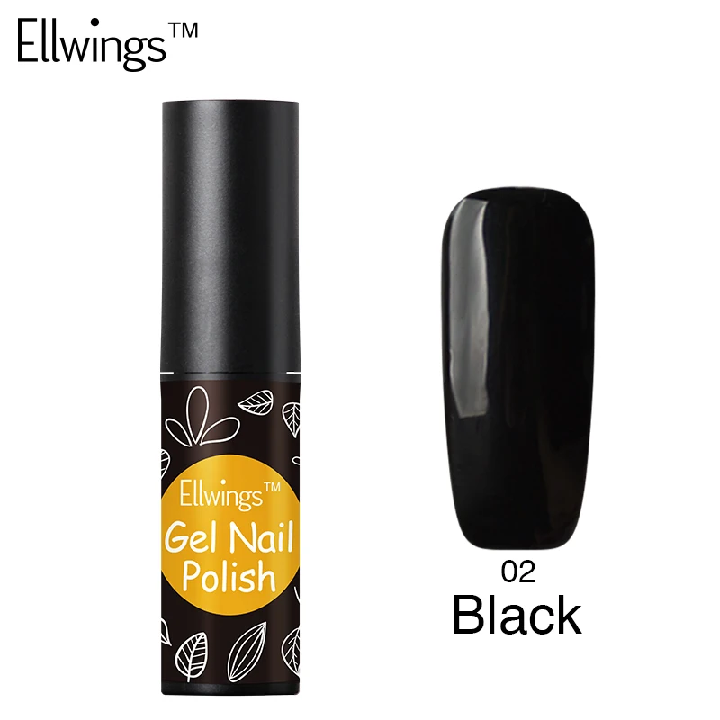 Ellwings 2 шт. черные и белые Цвет Гели для ногтей uv гель Лаки Дизайн французский Nail