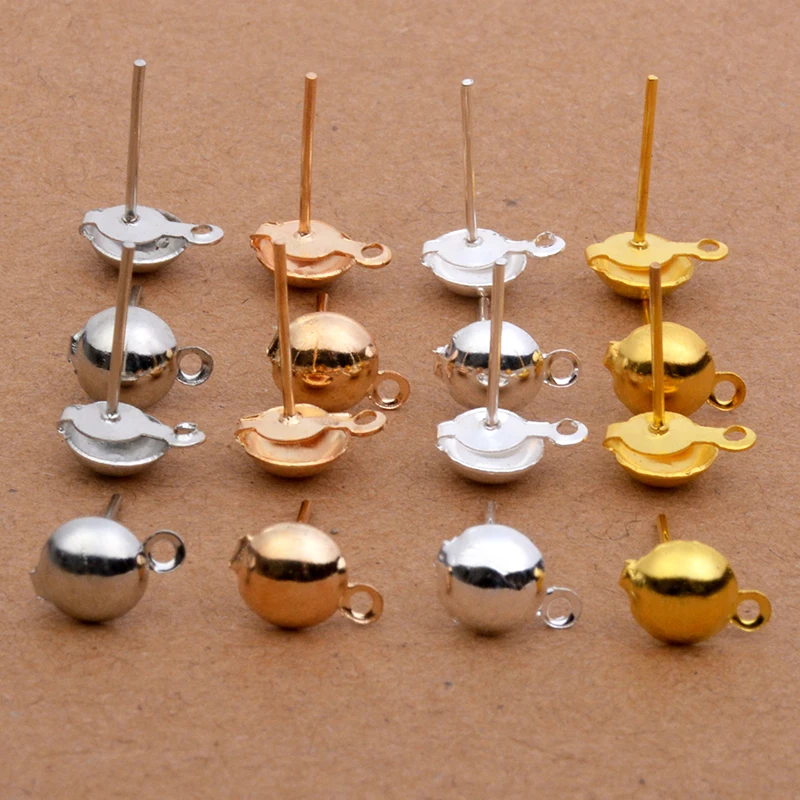 100Pcs 4mm 6mm 8mm 10mm Silver/Gold/KC gold/Rhodium Earring Post Pin Stud With Loop Earrings DIY Jewelry Making Findings
100Pcs 4mm 6mm 8mm 10mm Silver/Gold/KC gold/Rhodium Earring Post Pin Stud With Loop Earrings DIY Jewelry Making Findings