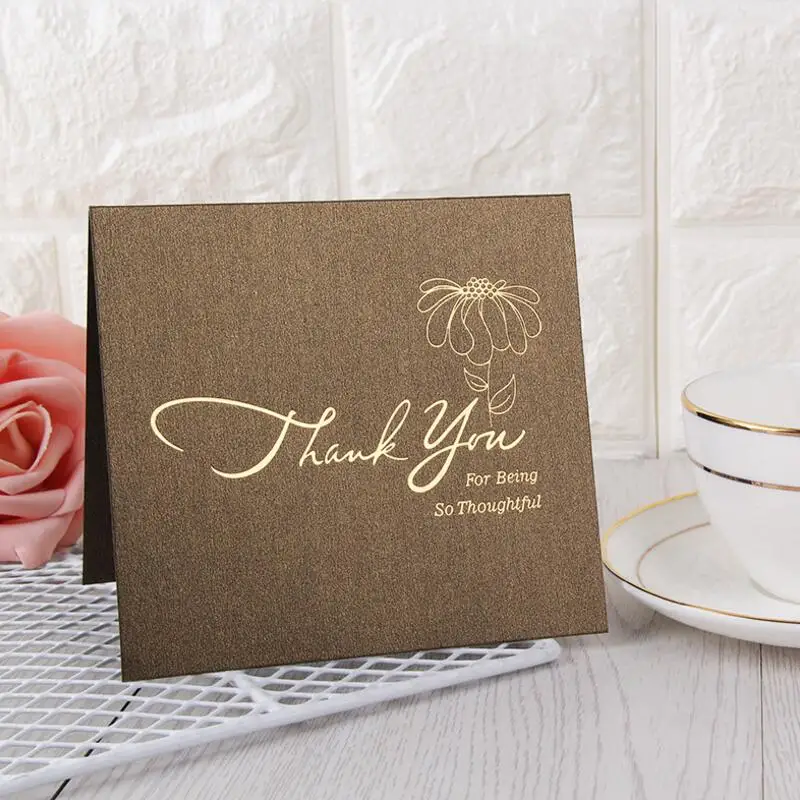 20pcs/lot High-end Business Simple Thank You Greeting Card Bronzing Thanksgiving Card Holiday Wishes Greeting Card 
20pcs/lot High-end Business Simple Thank You Greeting Card Bronzing Thanksgiving Card Holiday Wishes Greeting Card