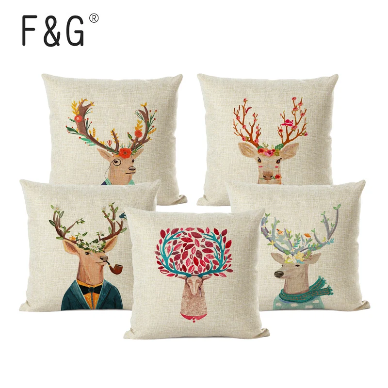 Deer Pattern Cushion Cover Cotton Linen Throw Pillow Cushion Cover Car Home Sofa Decorative Cartoon Deer Pillowcase
Deer Pattern Cushion Cover Cotton Linen Throw Pillow Cushion Cover Car Home Sofa Decorative Cartoon Deer Pillowcase