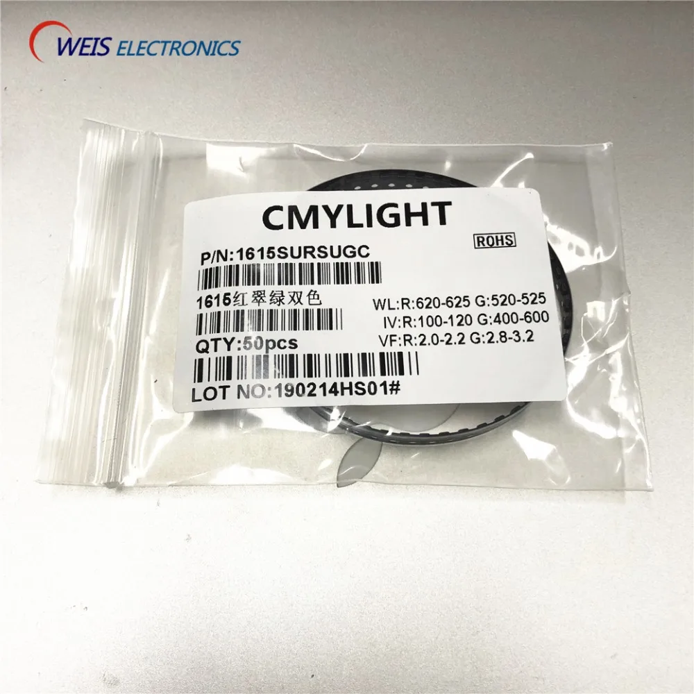 50PCS 1615 red + green bicolor LED SMD-4 2 colors lamps 1.6*1.5mm 620-625NM / 520-525nm 0603 0805 0606 R+G
50PCS 1615 red + green bicolor LED SMD-4 2 colors lamps 1.6*1.5mm 620-625NM / 520-525nm 0603 0805 0606 R+G