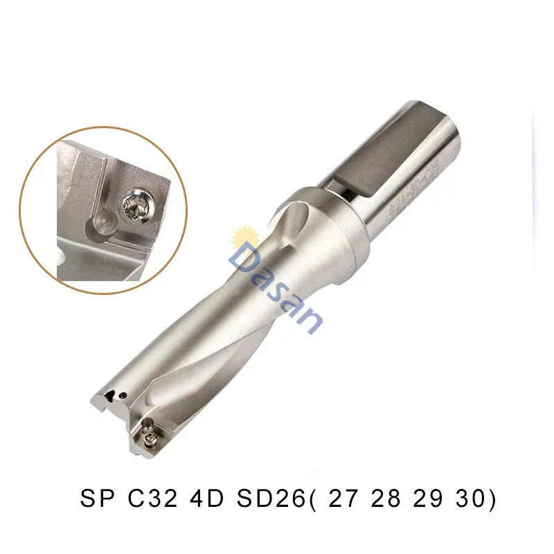 U Drill 4D SP WC C32 26 27 28 29 30 Indexable Insert Bit Fast с мелким отверстием CNC инструменты для