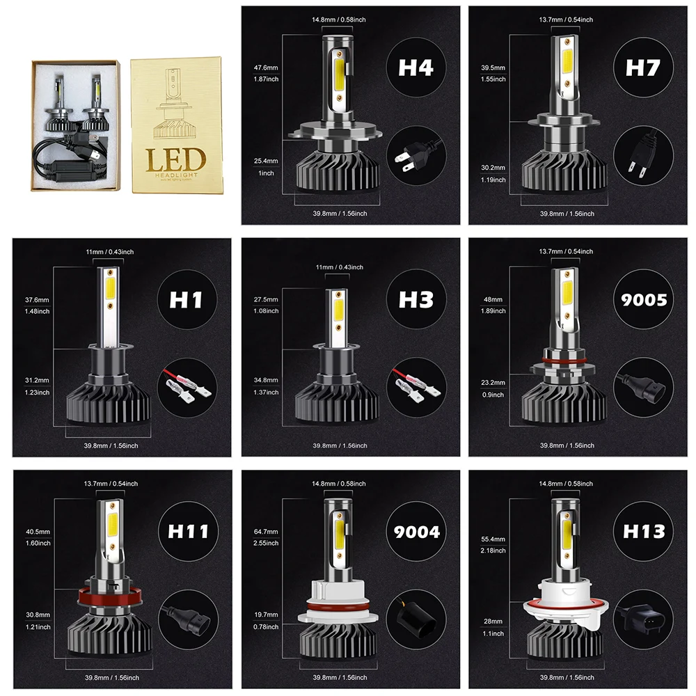 Hillpow Car Headlight H7 LED H4 LED H1 H11 H3 H13 H27 880 9006 9007 72W 6500K 12V Auto Headlamp COB Fog Light Bulb free shipping
Hillpow Car Headlight H7 LED H4 LED H1 H11 H3 H13 H27 880 9006 9007 72W 6500K 12V Auto Headlamp COB Fog Light Bulb free shipping