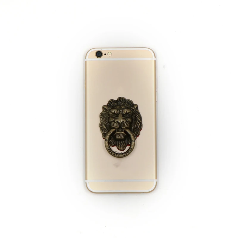 Винтажное кольцо для мобильного телефона с головой льва ручной держатель