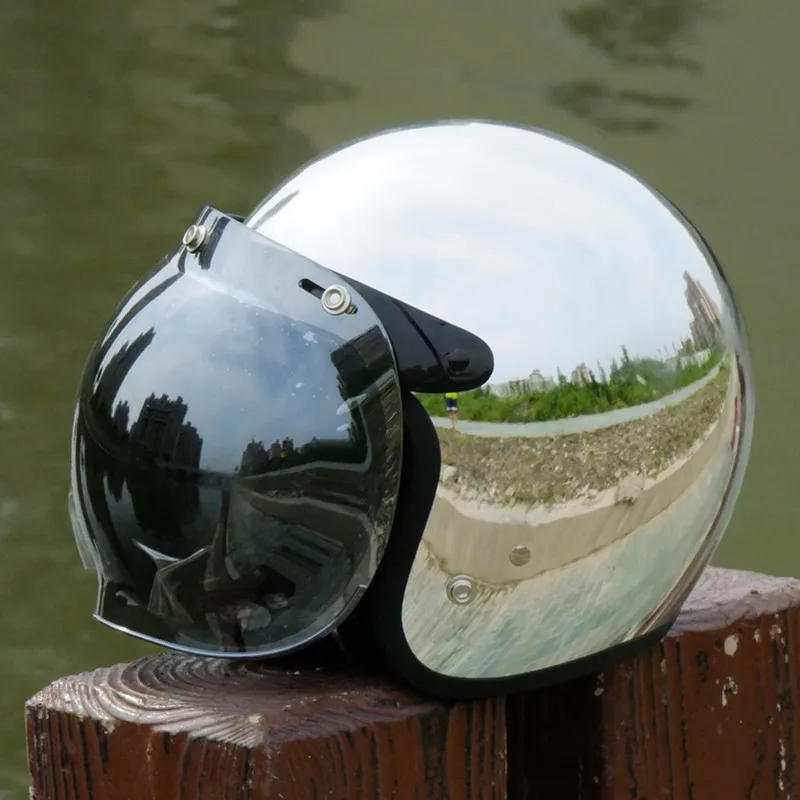 Hot sale 2016 new brand Silver Chrome Mirror cascos capacete vintage motorcycle helmet jet scooter open face retro helmets DOT
Hot sale 2016 new brand Silver Chrome Mirror cascos capacete vintage motorcycle helmet jet scooter open face retro helmets DOT